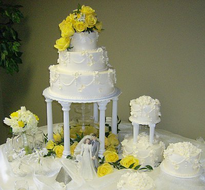 Classic tiered wedding cake